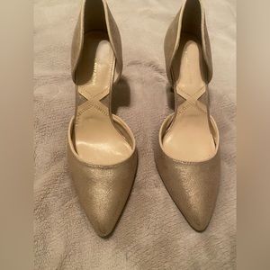 Adrienne Vittadini Gold Pumps, Siz 8.5